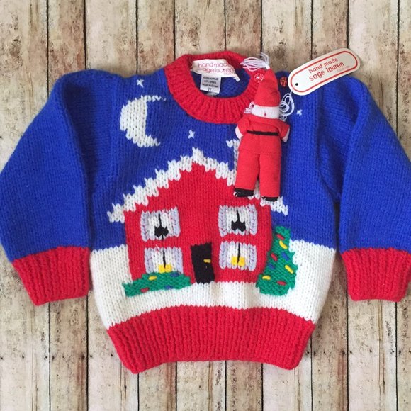 Vintage Other - Vintage Knit Kids 2T Long Sleeve Christmas Sweater